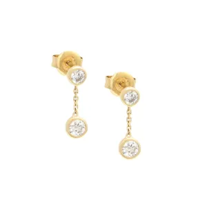 Petite Diamond Drop Earrings