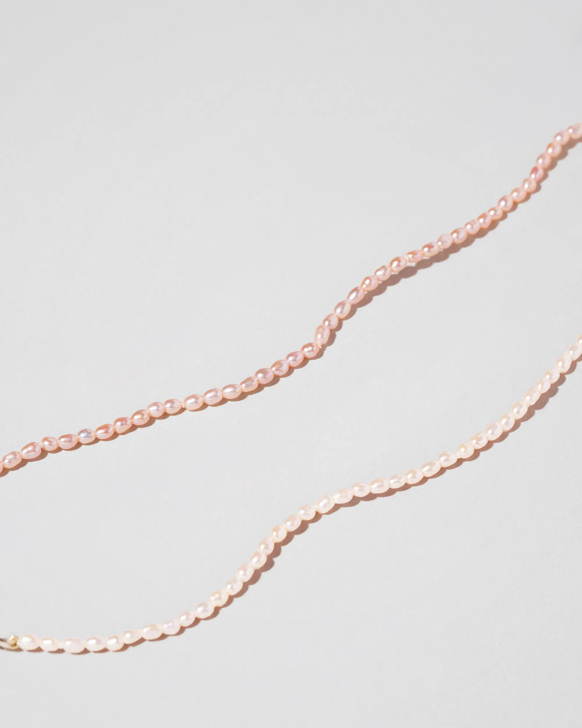 Pink Peony Oval Seed Pearl Bracelet