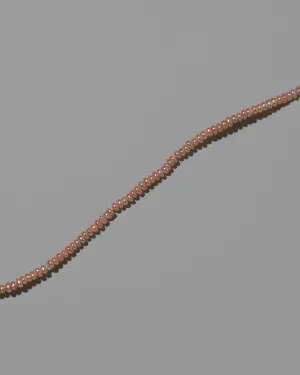 Pink Peony Pebble Seed Pearl Anklet