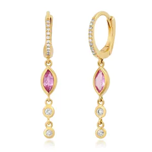 Pink Sapphire Earrings