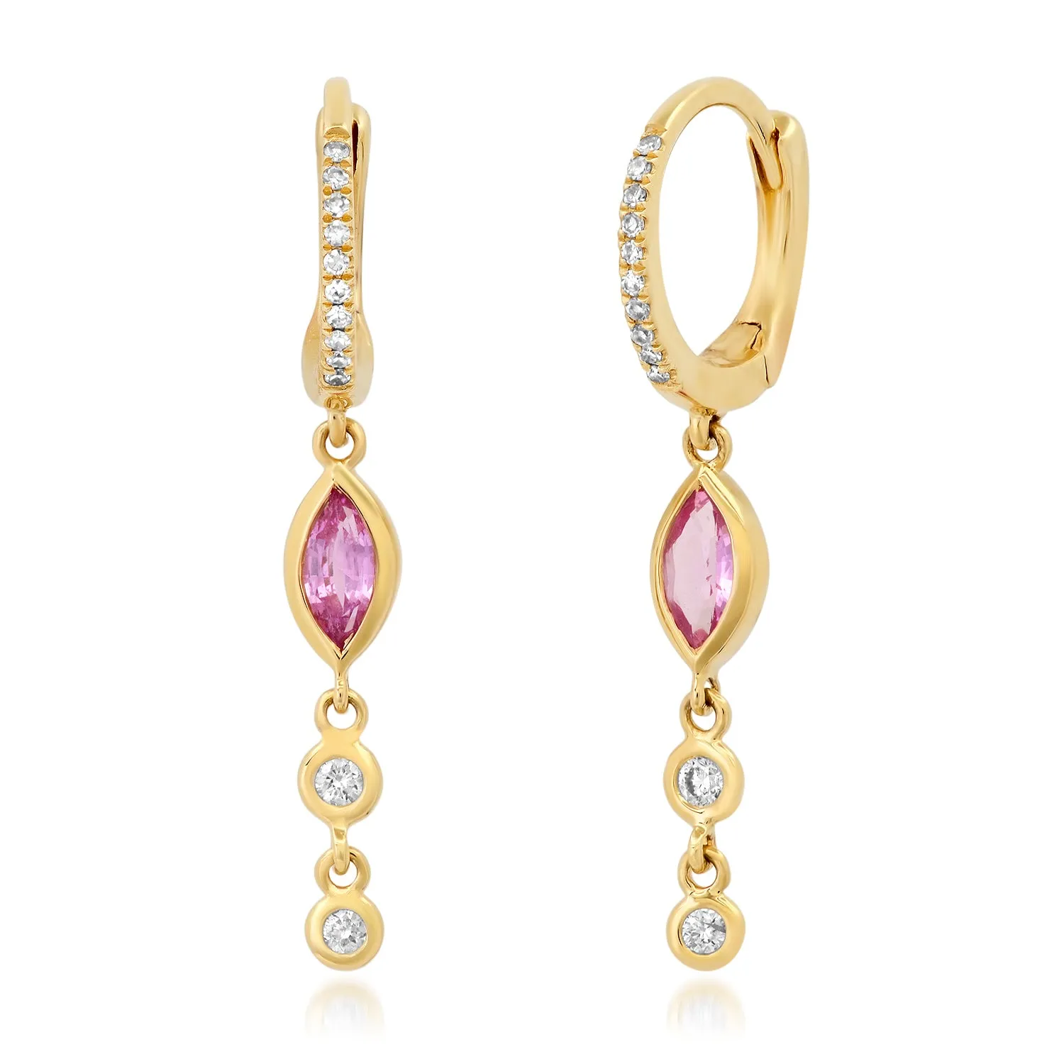 Pink Sapphire Earrings