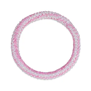 Pink Sky | Himalayan Glass Bead Bracelet