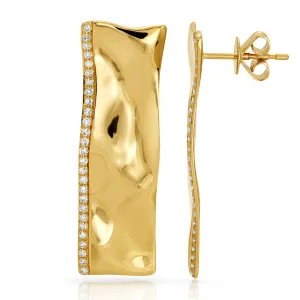 Plate and Diamond Earrings
