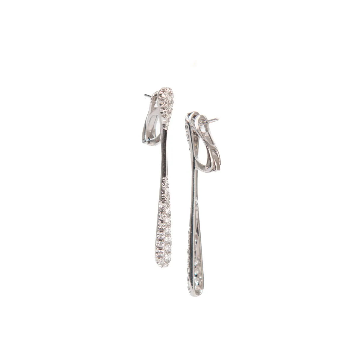 Pre-Owned Bernard Grosz Diamond Mini Drop Earrings