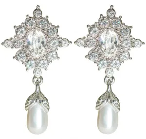 Princess Diana Crystal and Pearl Earrings