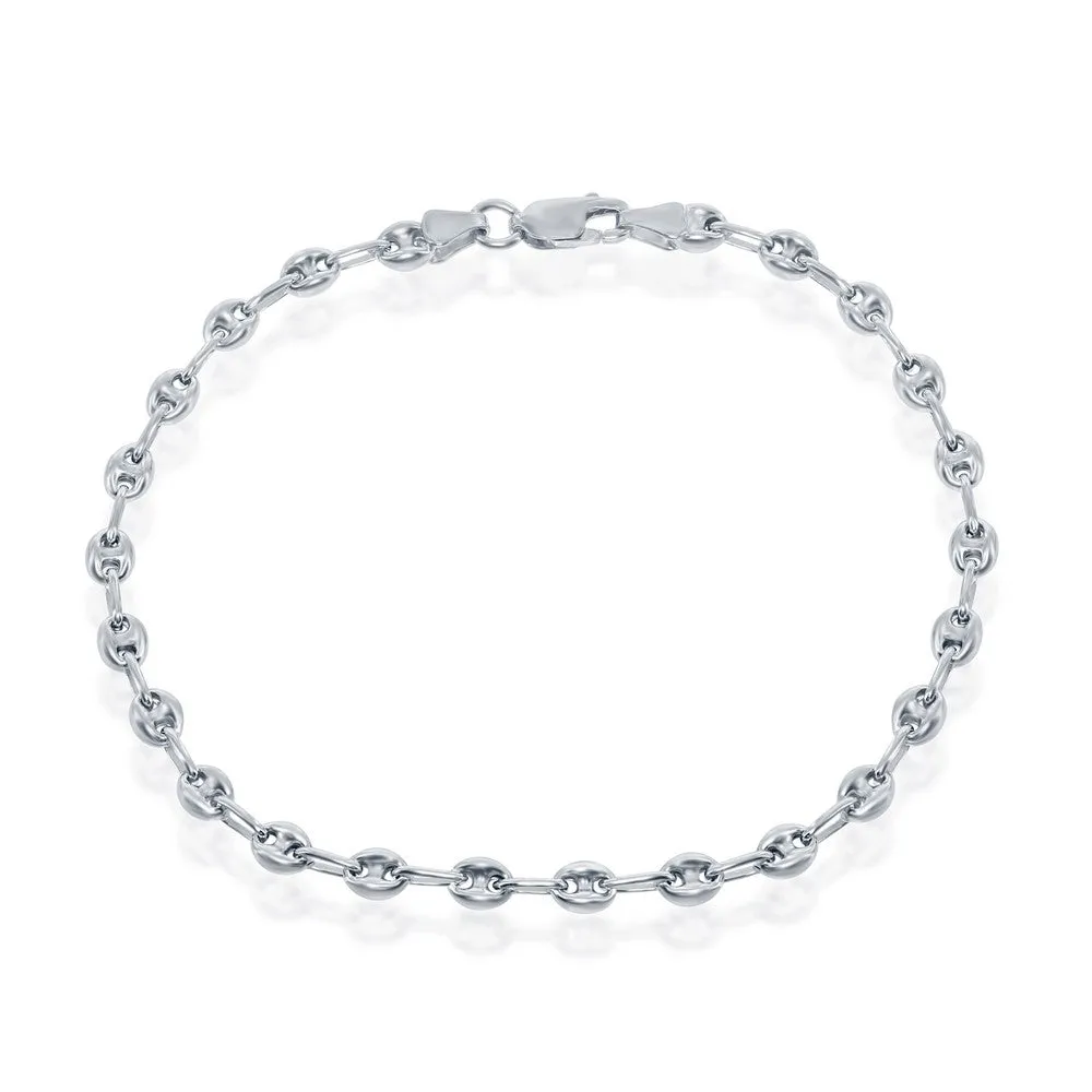 Puffed Marina Link Necklace & Bracelet