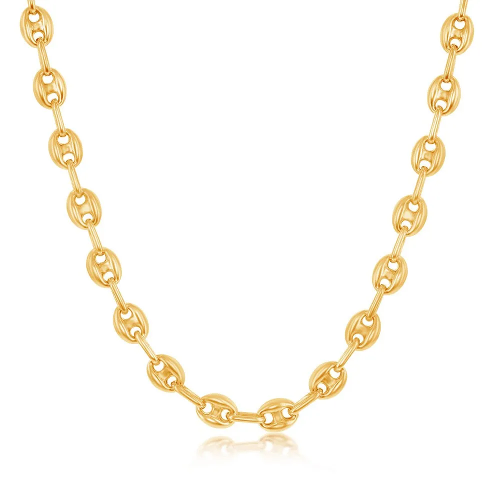 Puffed Marina Link Necklace & Bracelet