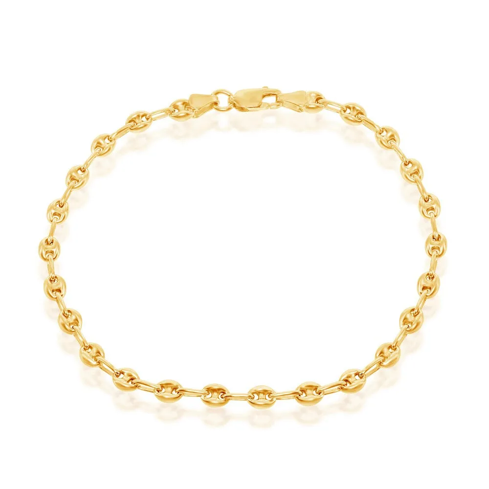 Puffed Marina Link Necklace & Bracelet
