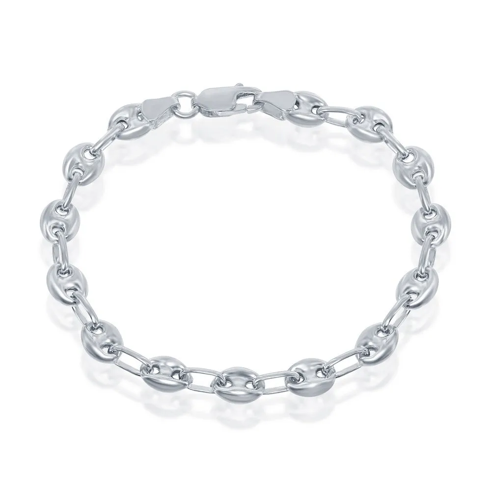 Puffed Marina Link Necklace & Bracelet