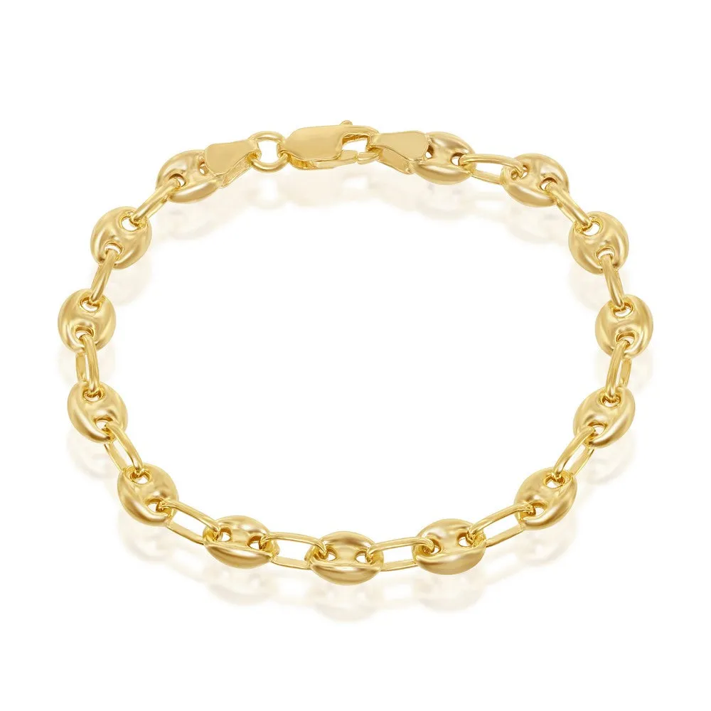 Puffed Marina Link Necklace & Bracelet