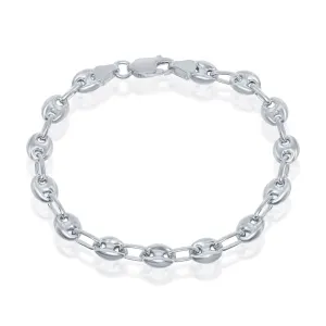 Puffed Marina Link Necklace & Bracelet