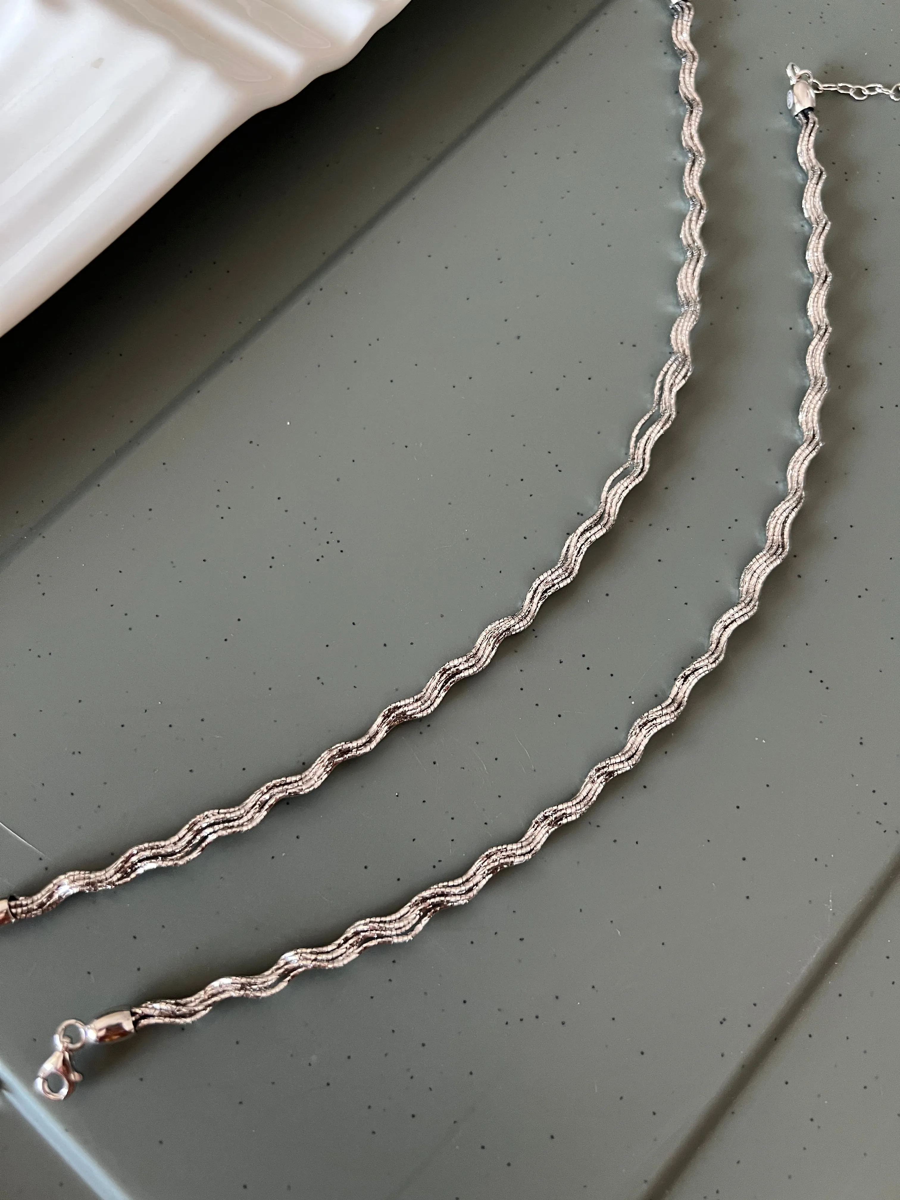 Pure 925 Silver Anklets- Set of 2