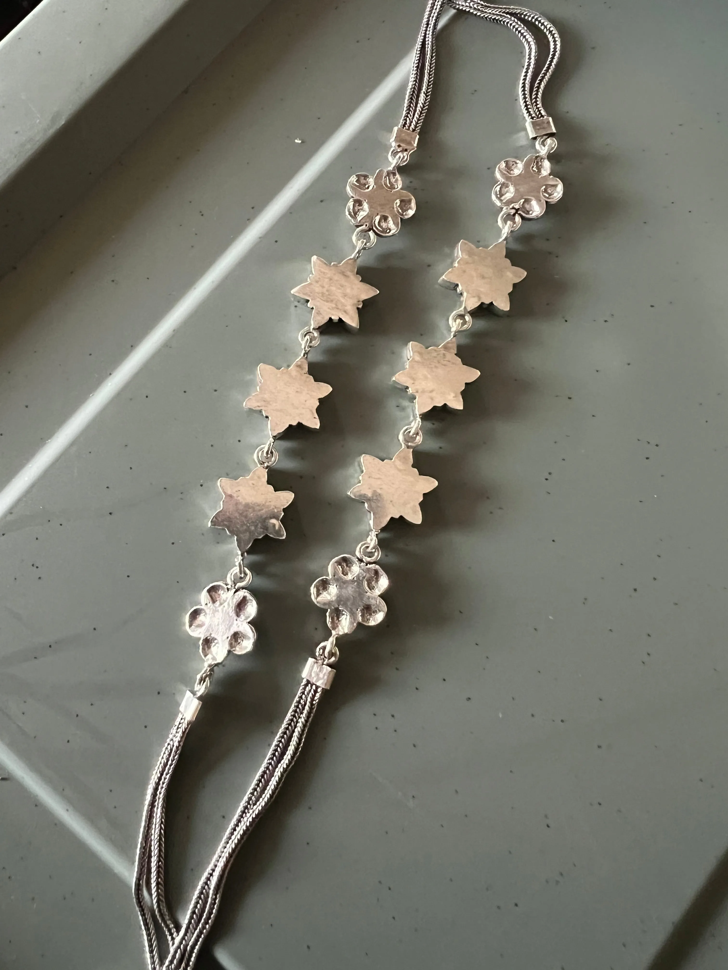 Pure 925 Silver Anklets- Set of 2