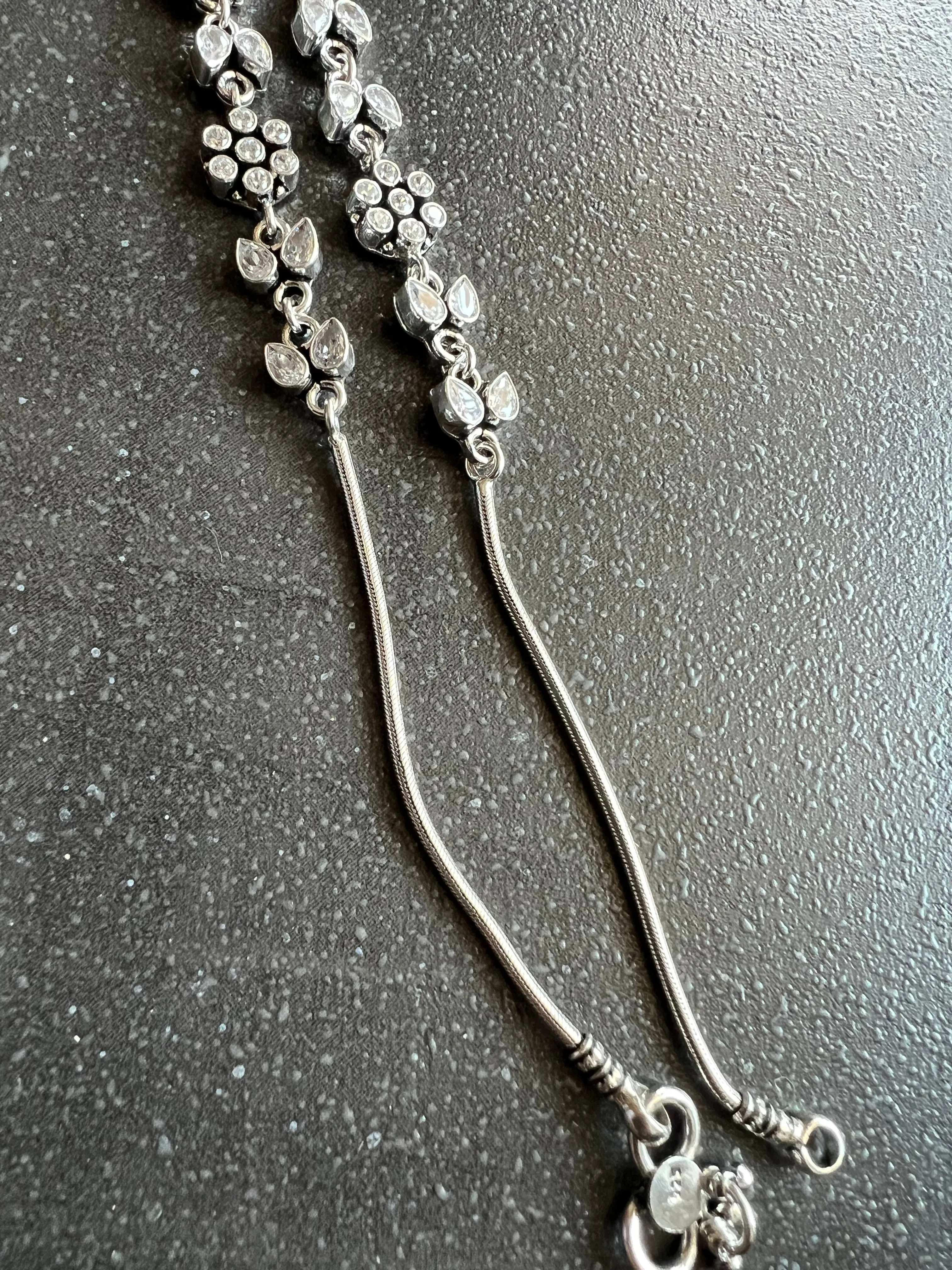 Pure 925 Silver Anklets- Set of 2
