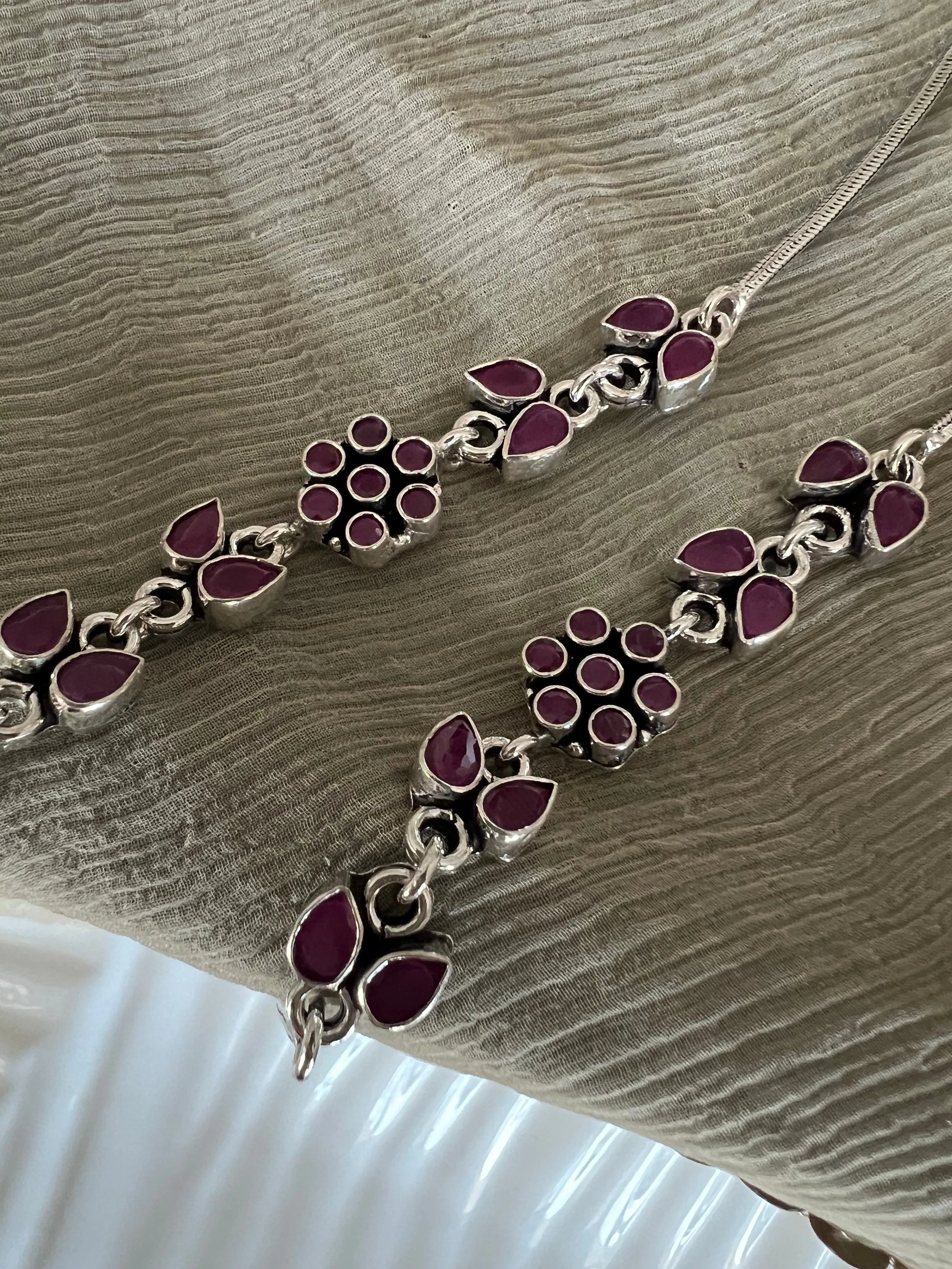Pure 925 Silver Anklets- Set of 2
