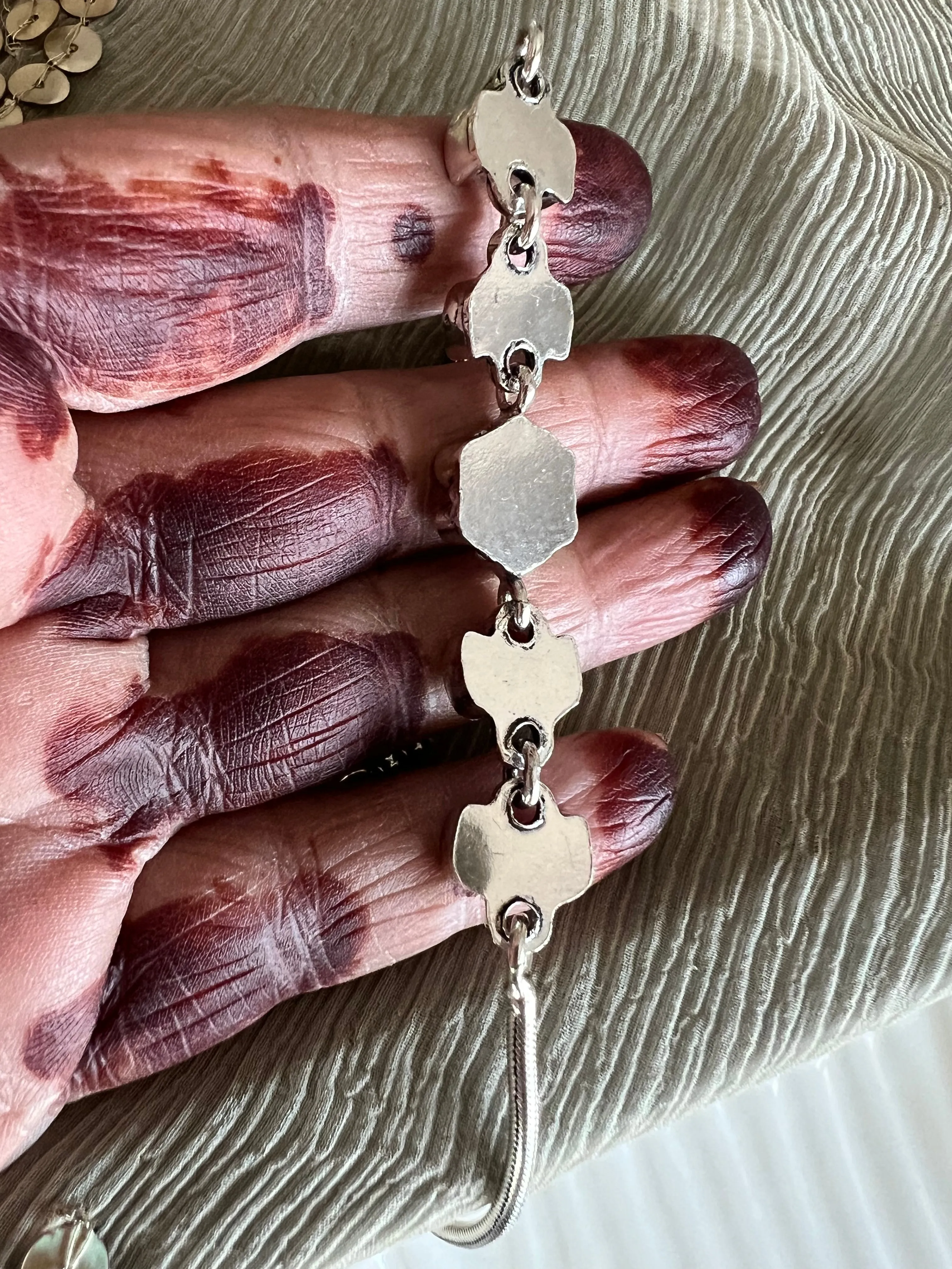Pure 925 Silver Anklets- Set of 2
