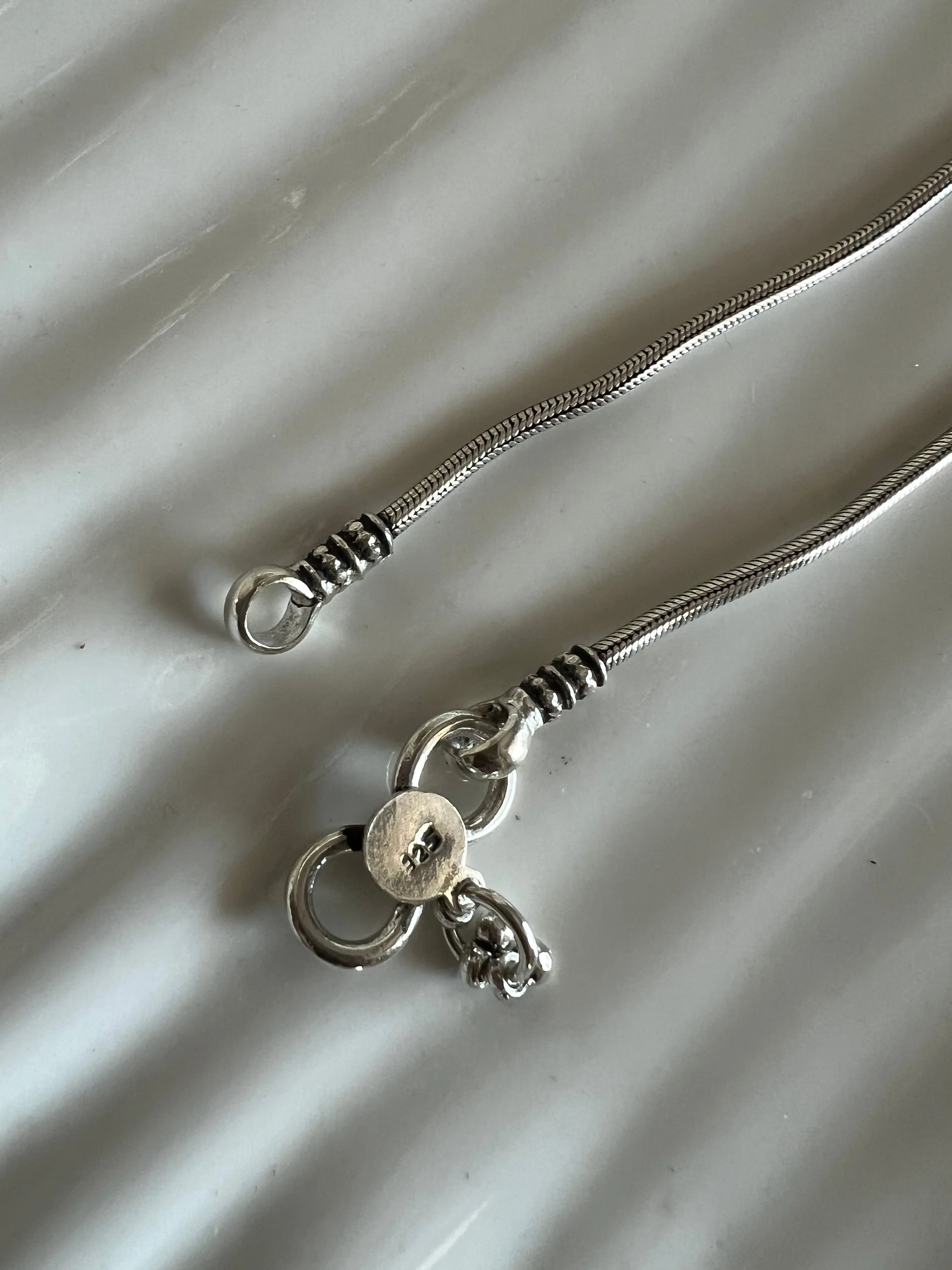 Pure 925 Silver Anklets- Set of 2