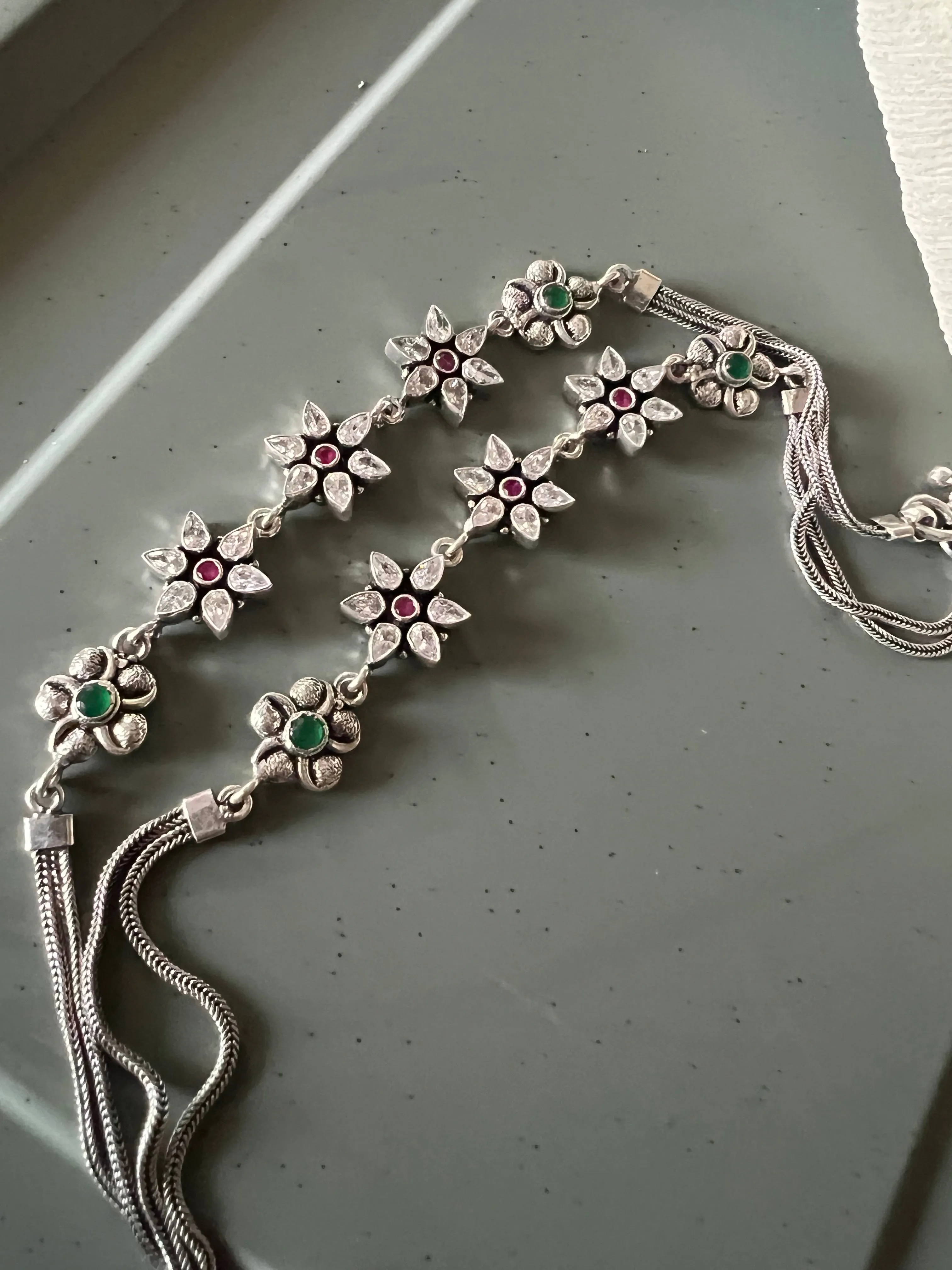 Pure 925 Silver Anklets- Set of 2