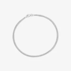 Pure Silver Anklets - Double Layer Box Chain Anklets