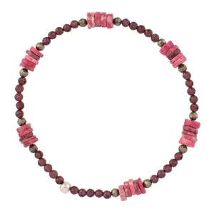 Pyrite's Booty Bracelet in Garnet & Rosalite