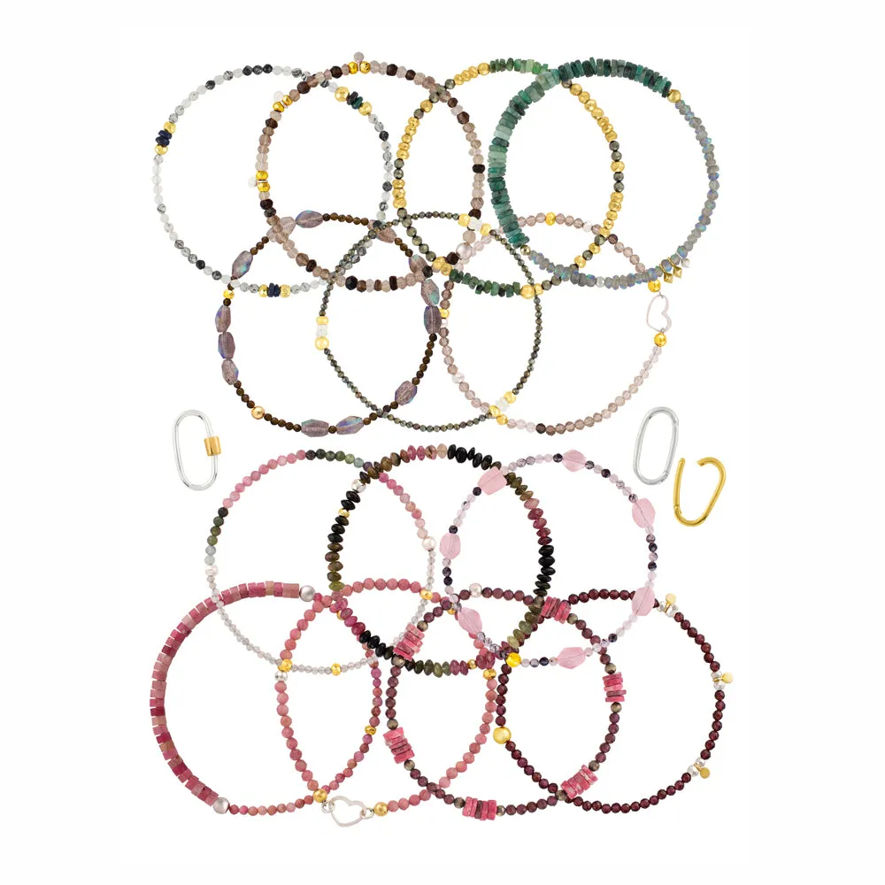 Pyrite's Booty Bracelet in Garnet & Rosalite