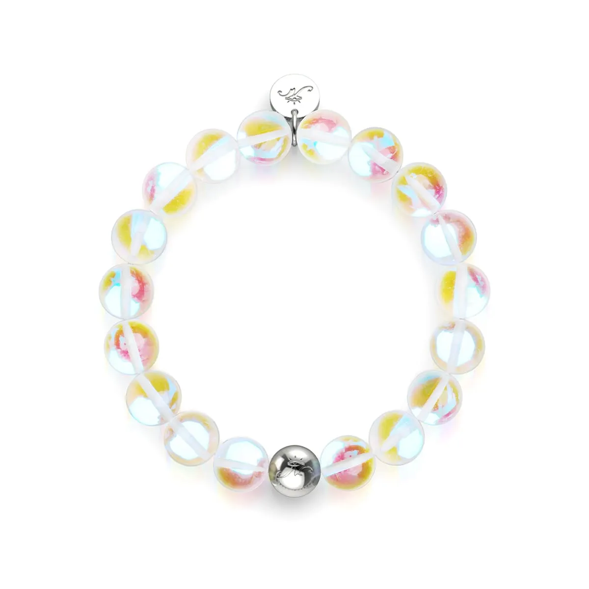 Rainbow Supernova | Silver | Galaxy Glass Statement Bracelet