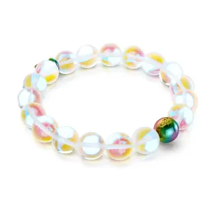 Rainbow Supernova | Unicorn Silver | Galaxy Glass Statement Bracelet
