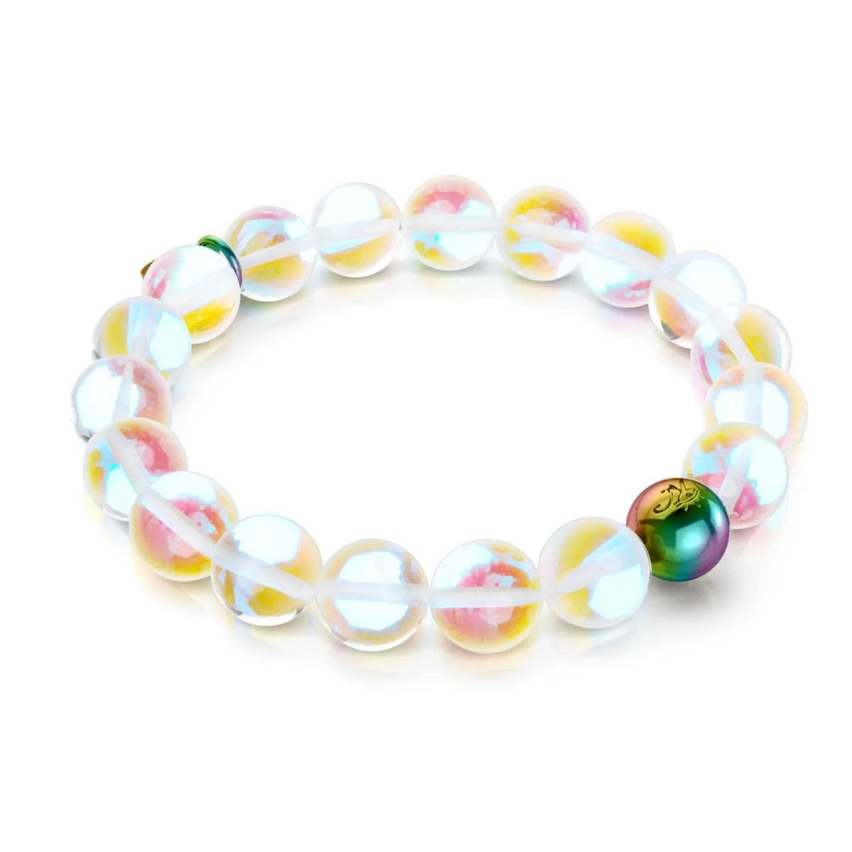 Rainbow Supernova | Unicorn Silver | Galaxy Glass Statement Bracelet