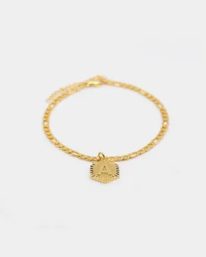 Raising Hell Women's Letter Anklet Gold