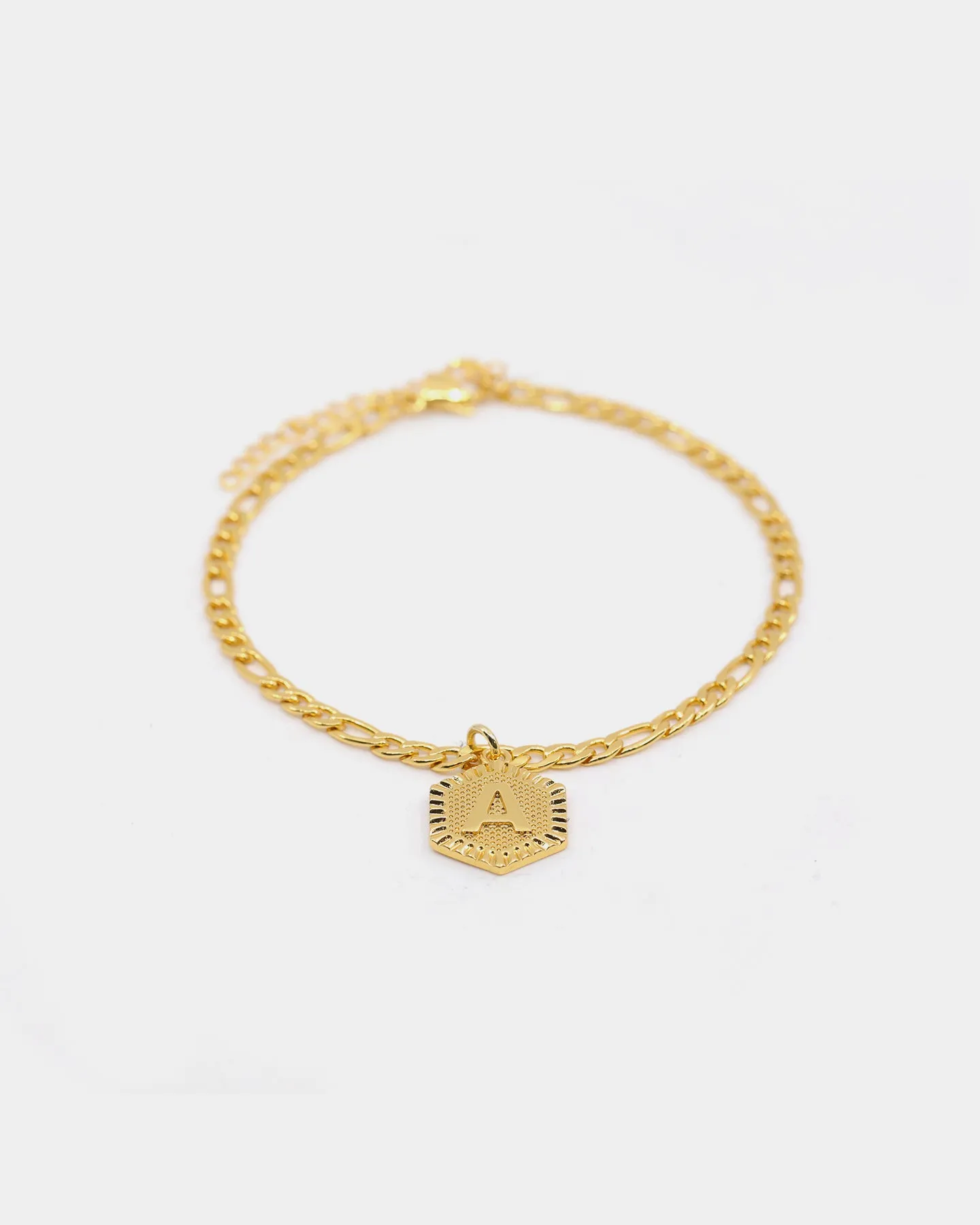 Raising Hell Women's Letter Anklet Gold