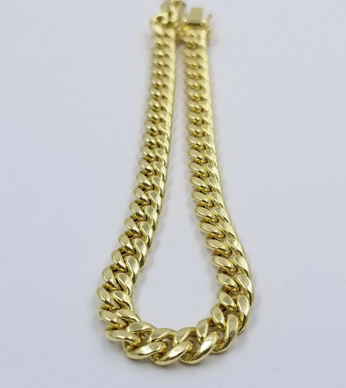 Real 10k Yellow Gold Miami Cuban Bracelet Anklet 6mm 10 inch