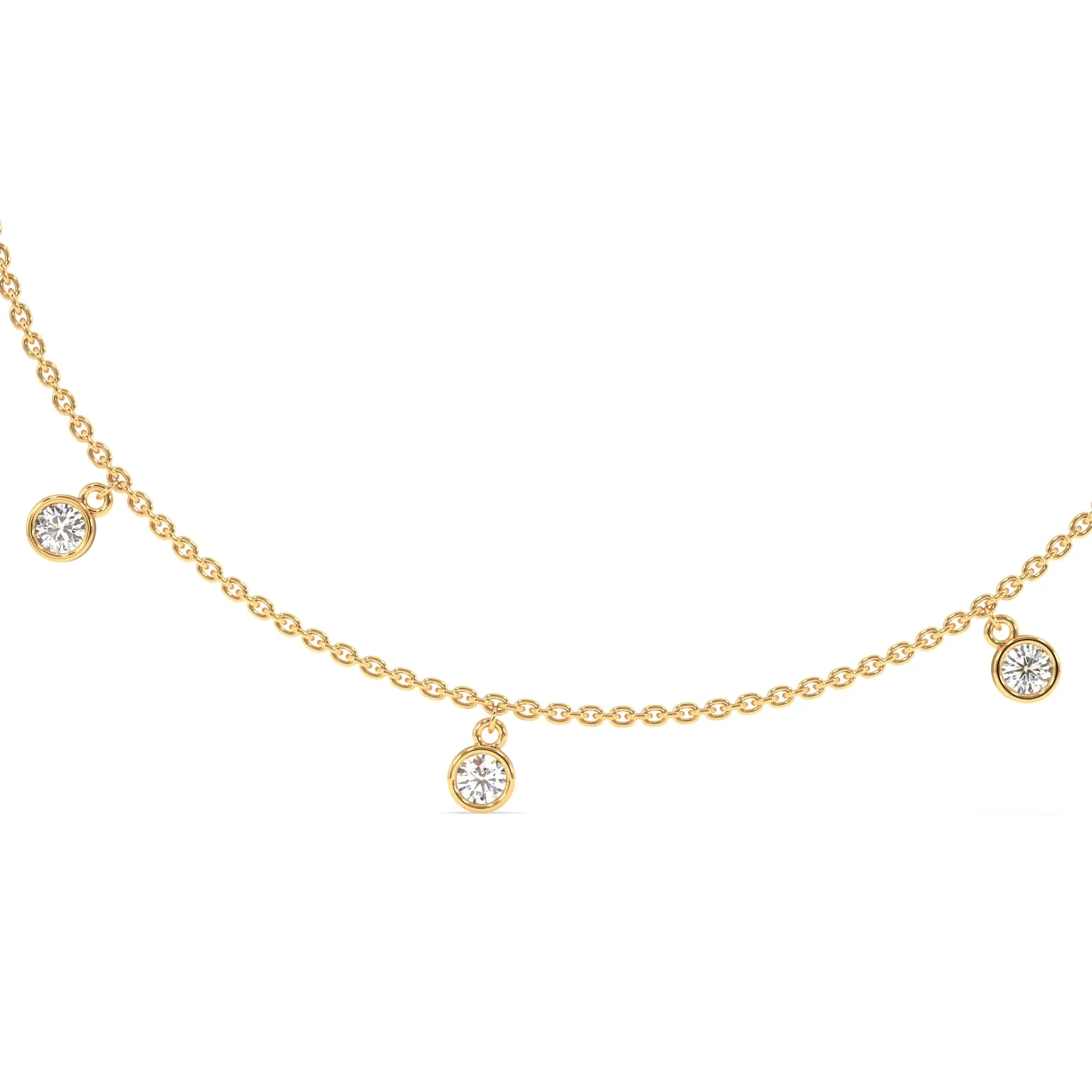 Regal Diamond Anklet in 92.5 Sterling Silver