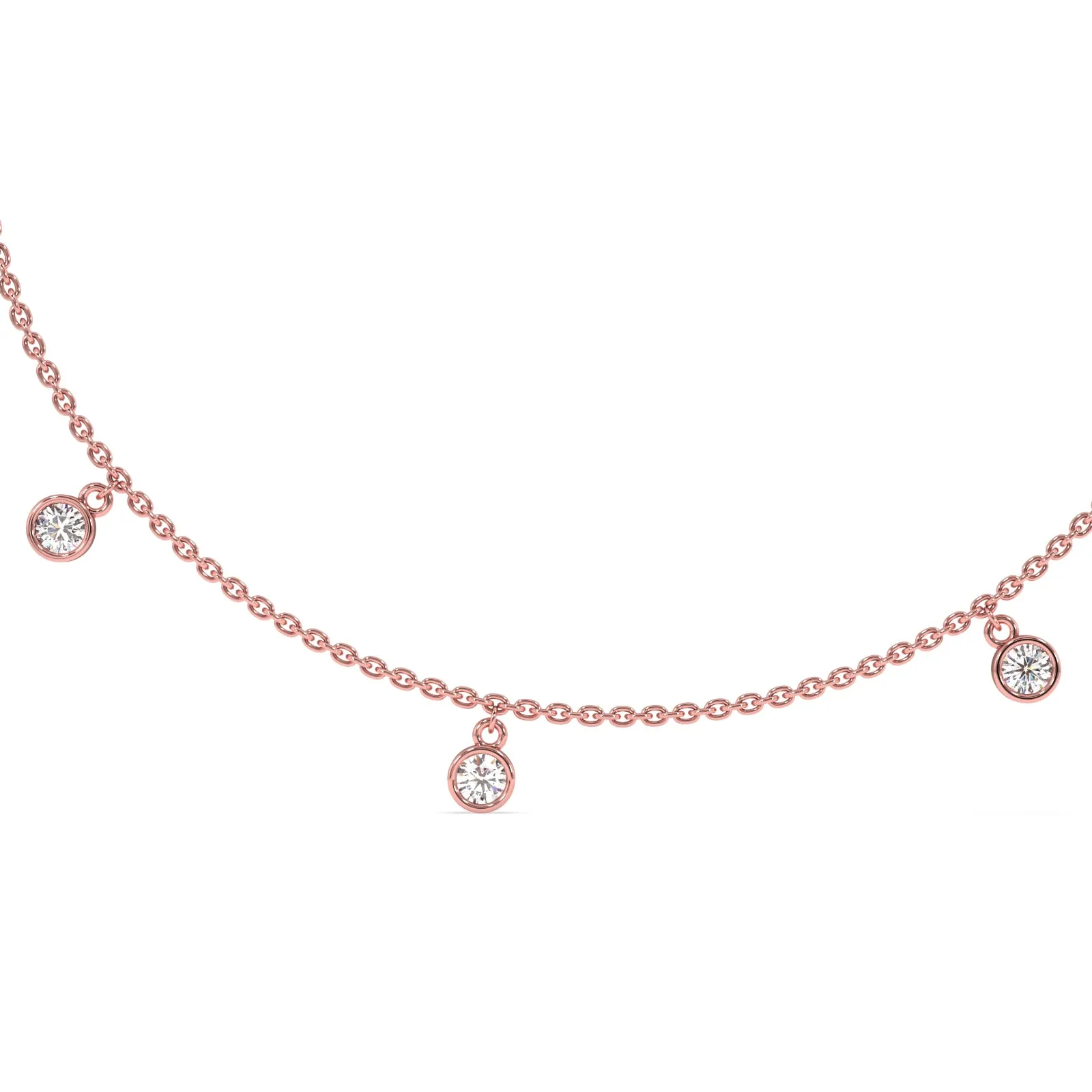 Regal Diamond Anklet in 92.5 Sterling Silver