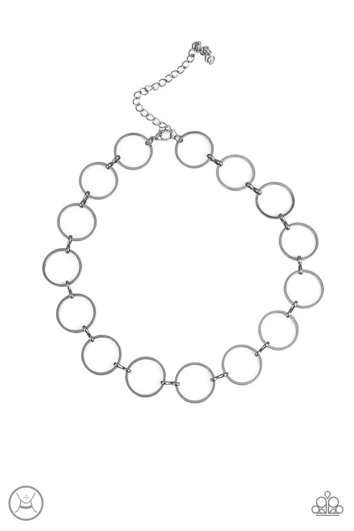 Retro Metro Black Paparazzi Choker Necklace