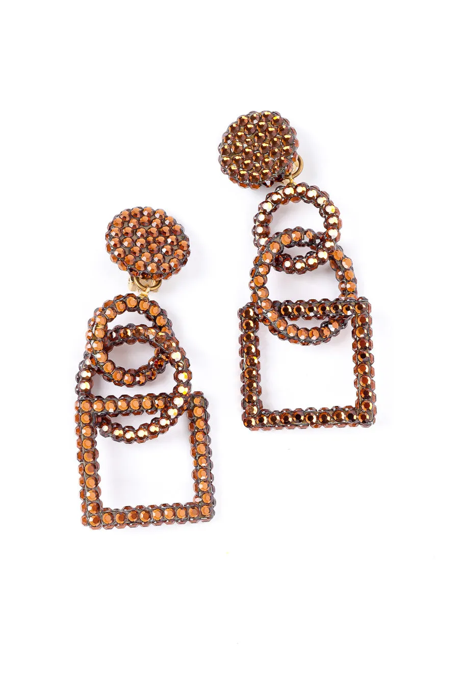 Rhinestone Geometric Earrings