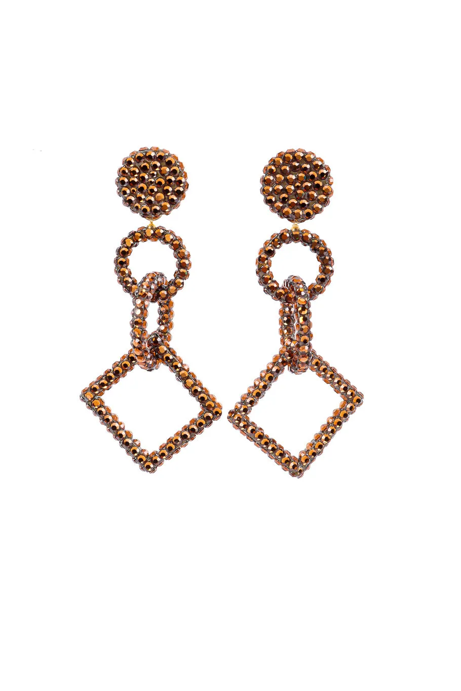 Rhinestone Geometric Earrings