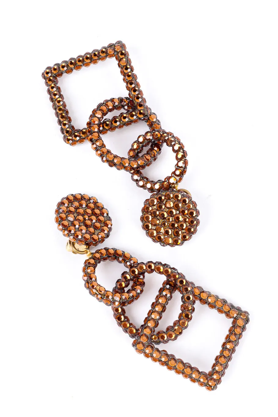 Rhinestone Geometric Earrings