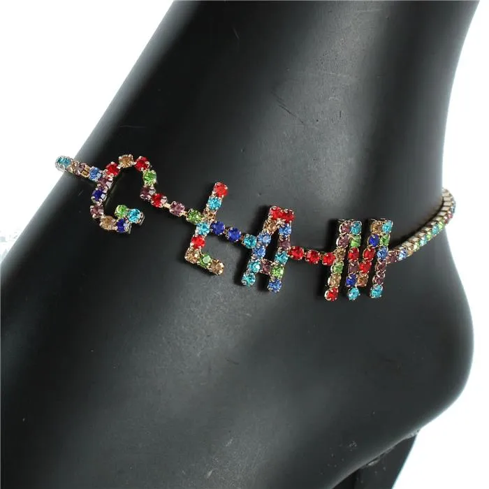 Rhinestones Glam Anklet