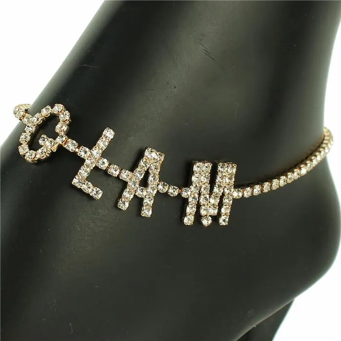 Rhinestones Glam Anklet