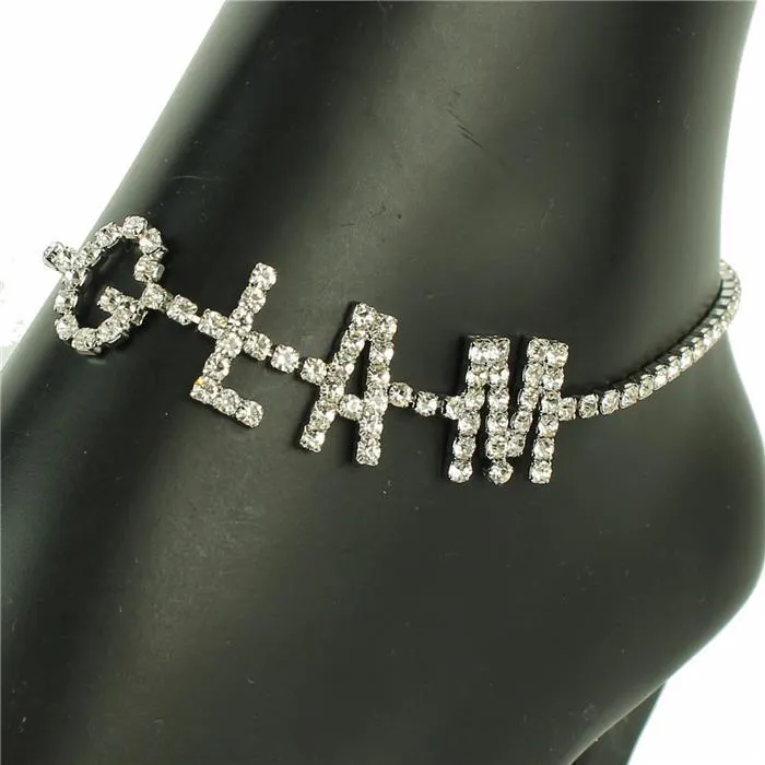 Rhinestones Glam Anklet