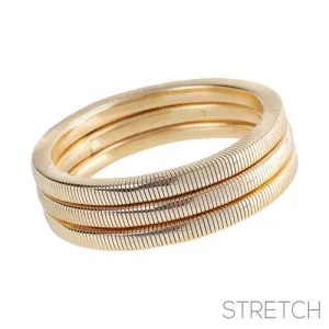Ribbed Squared Stretch Bracelets
