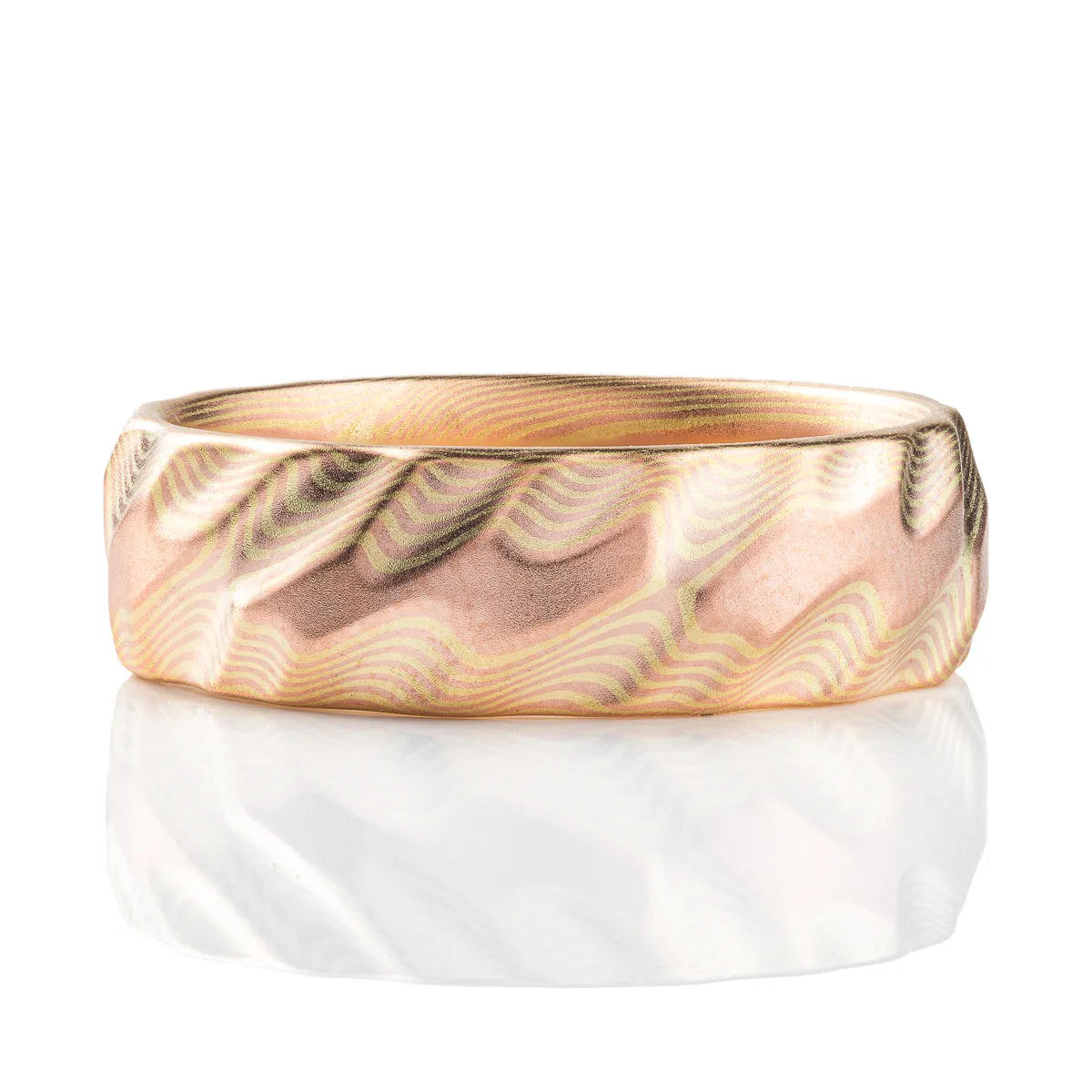 Rippling Gold Mokume Gane Band