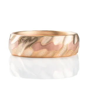 Rippling Gold Mokume Gane Band
