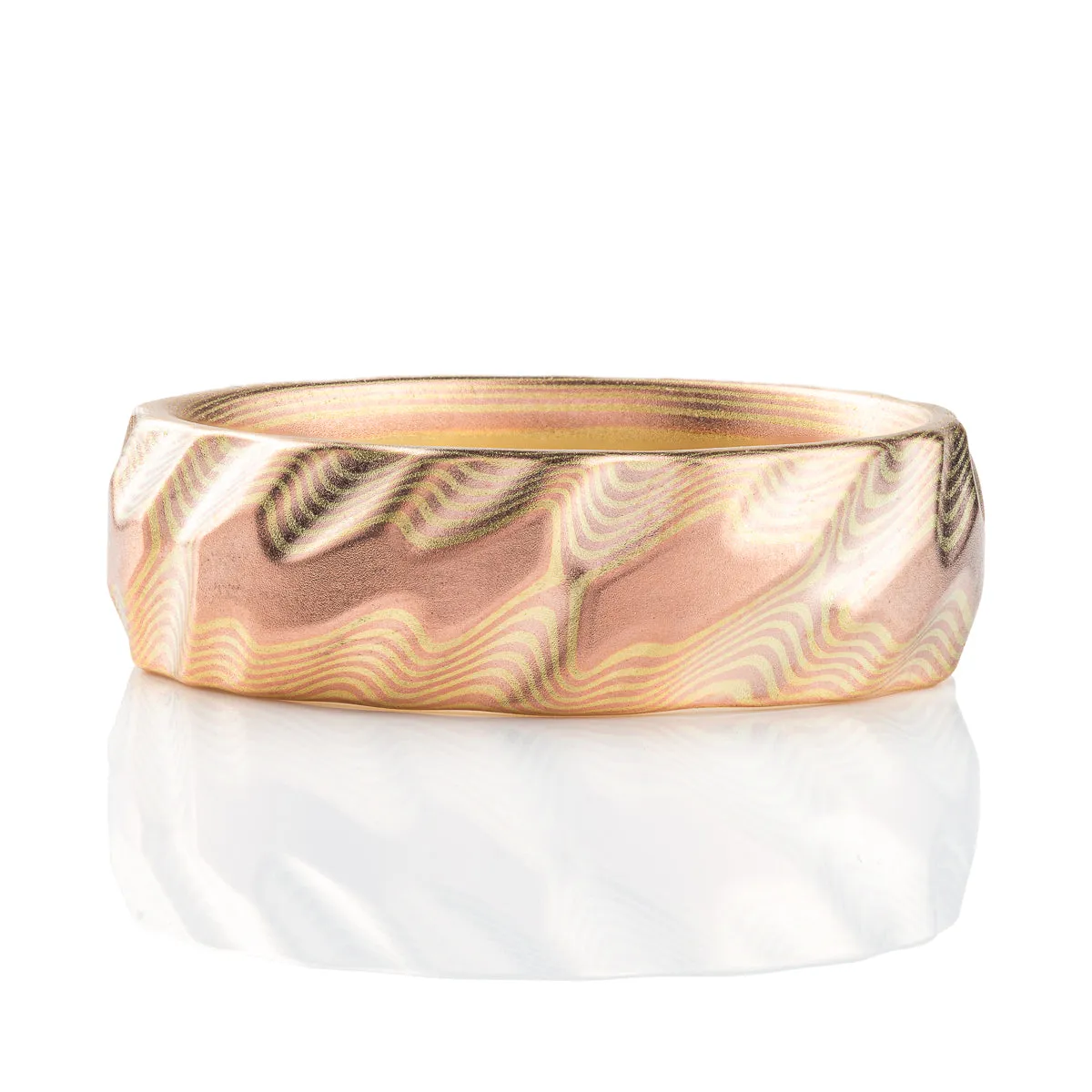 Rippling Gold Mokume Gane Band