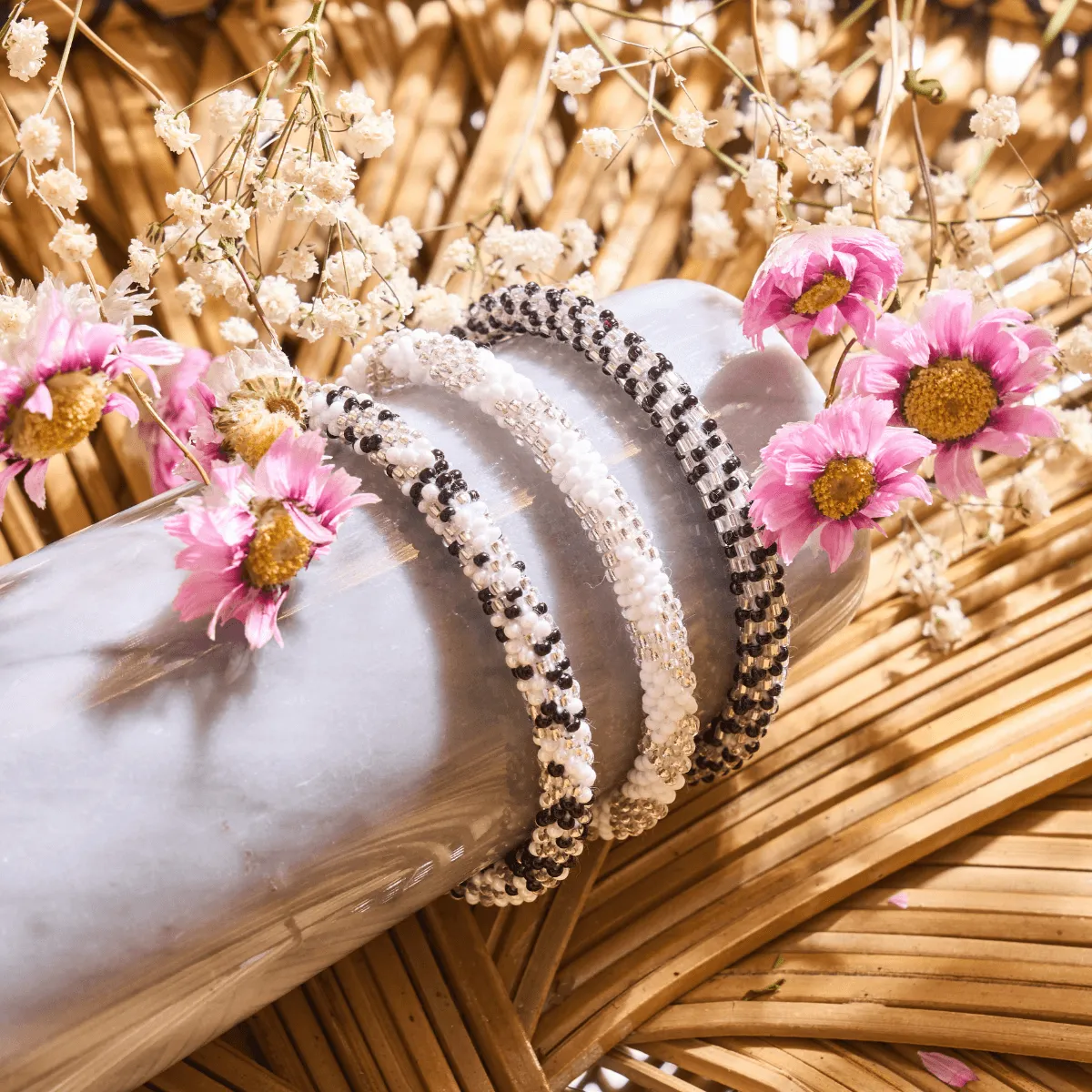 Roll of The Dice | Himalayan Glass Bead Bracelet