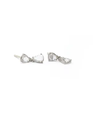 rose cut diamond drop earrings