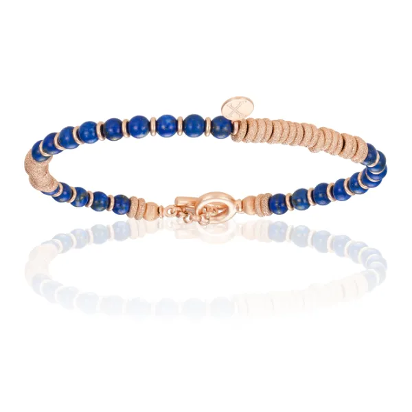 Rose Gold and Blue Bracelets Gift Idea for him