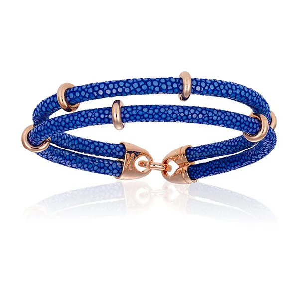 Rose Gold and Blue Bracelets Gift Idea for him
