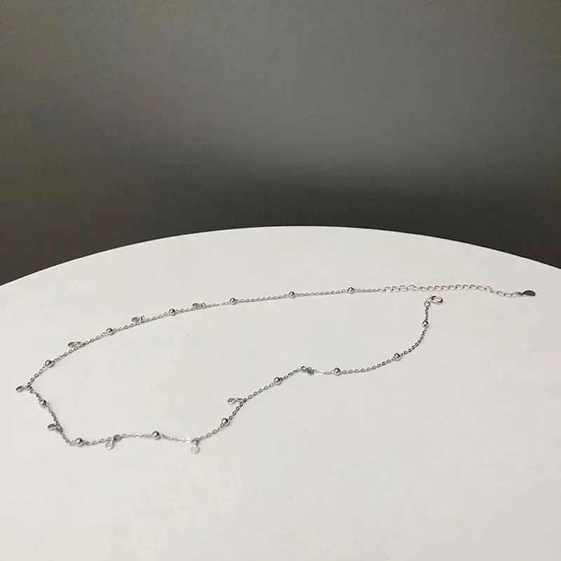 Round Bead Discs Choker Necklace for Women