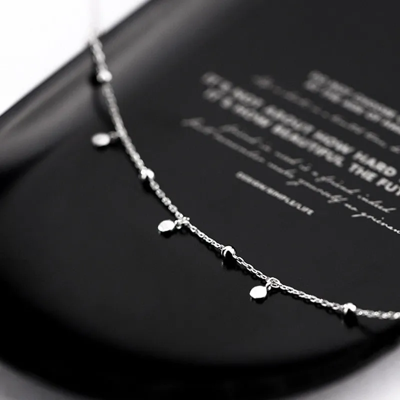 Round Bead Discs Choker Necklace for Women